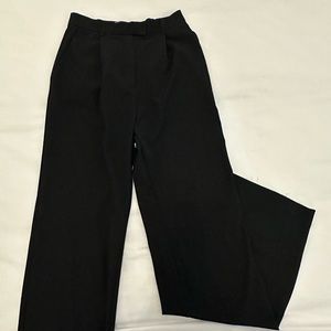 Djerf Avenue wide leg ‘perfect pants’ in black, size US S Tall.